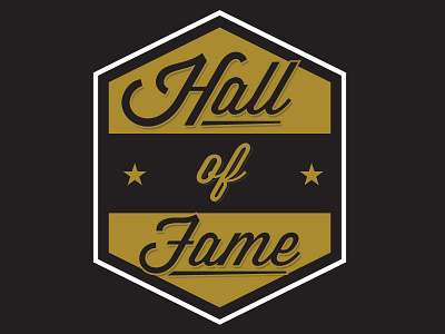 Hall of Fame Badge badge black gold hall of fame seal stars wisdom