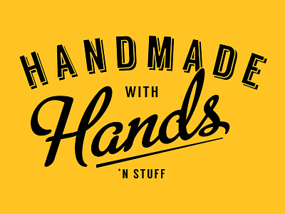 Handmade with Hands handmade hands script stuff vector