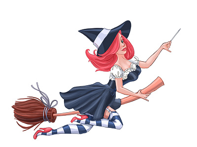 Witch character cartoon character design characters people