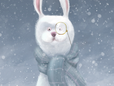 Snow animals characters children illustration illustration