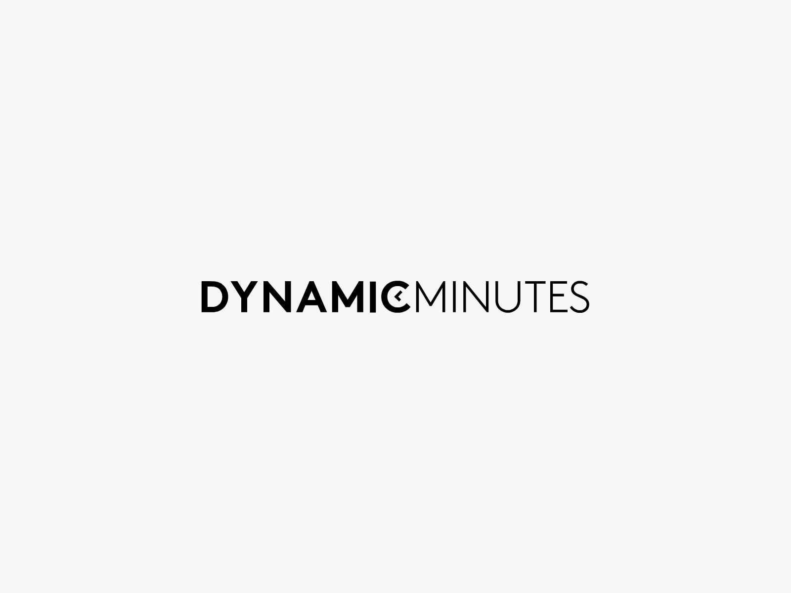 Dynamic Minutes animate animated gif animation black black white blackandwhite brand identity branding flat gif logo minimal typography vector