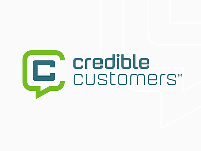 Credible Customers Logo cc consultant credible customers icon lockup logo marketing monogram quote thicklines