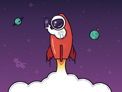 Spaceman Illustration - Welcome Screen