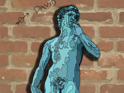In love with David david illustrator outlined drawing photoshop