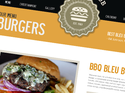 Restaurant Web Design burger gastro pub restaurant website