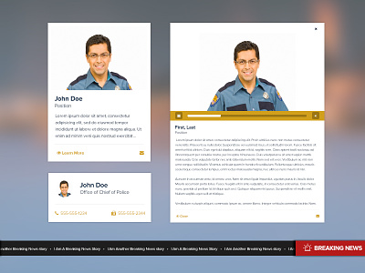 Police Department UI Elements WIP ui kit website