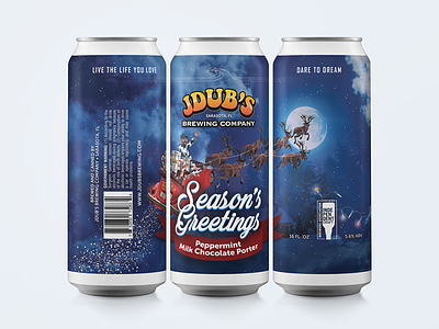 Season's Greetings Craft Beer Packaging can design christmas craft beer design packaging