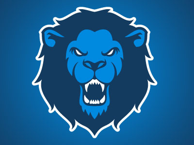 Lions blue illustrator lion head lion logo lions sports logo