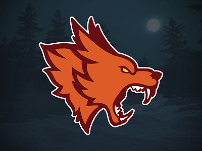 Lycan sports logo werewolf wolf head