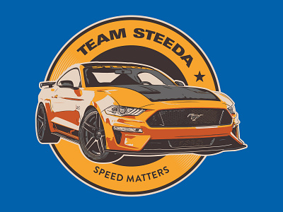Mustang Illustration car illustration car shirt illustration illustrator mustang speed matters