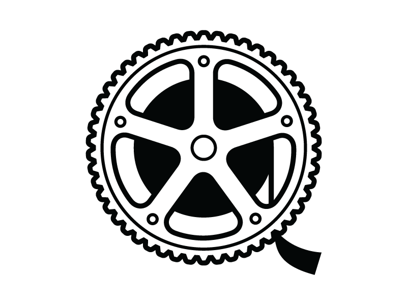 Crank reel bicycle crank wheel film reel gear logo