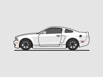 Mustang car illustration mustang saleen vector