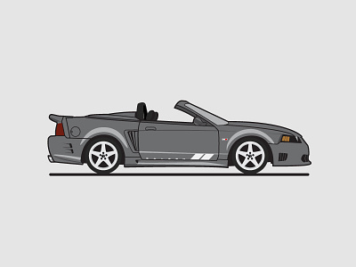 Mustang Convertible car illustration convertible mustang saleen vector