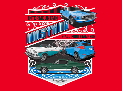 Car Show car illustration car show artwork ford mustang t shirt