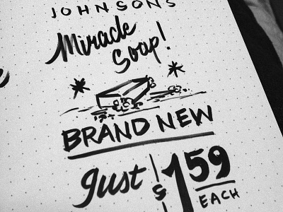 Miracle Soap brush pen lettering miracles practice showcards soap
