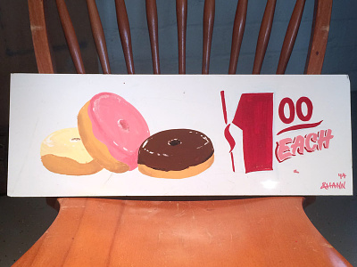 Doughnuts 2 doughnuts enamels lettering practice sign painting signs