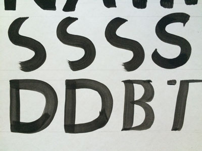 SSSS brush lettering lettering sign painting