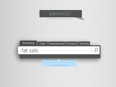 Yarevoo (Review Site Brand and Concept) design desktop flat review search simple ui ux website