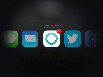 String Messenger Icon 8 app clean flat icon icon design ios iphone iphone app icon new simple
