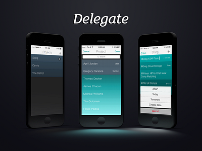 Delegate - Team Task Management App app clean clear ios list manager project management simple task team team project management team task list