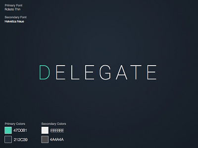 Delegate Brand Guidelines brand branding colors font guide identity logo typography