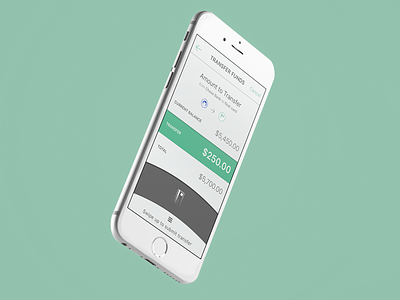 Bank App - Transfer Screen ux design flat gesture account transfer ios mobile app banking