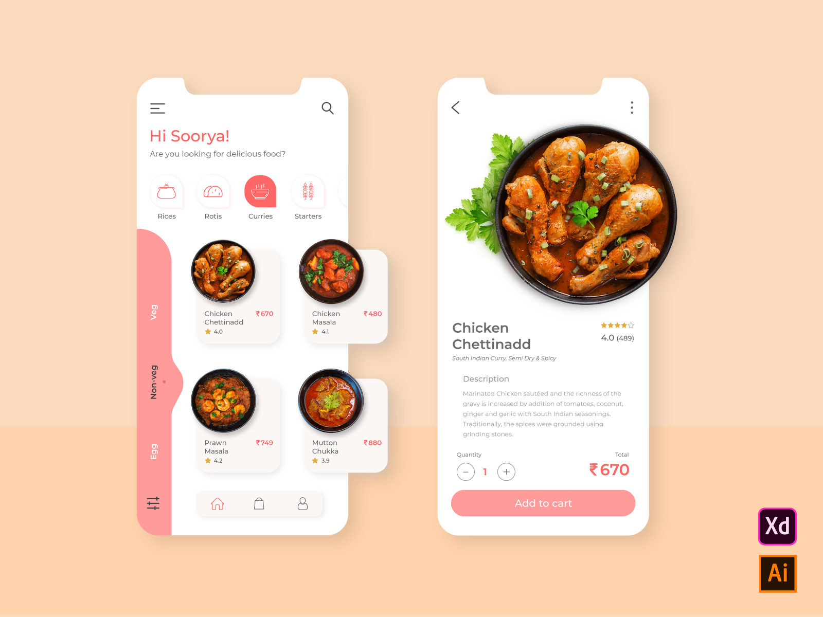 Food App by Soorya ST on Dribbble