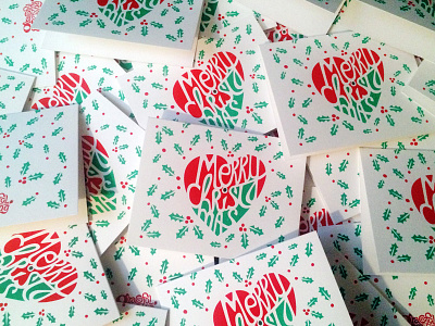 Christmas 2014 Christmascards christmas handlettering illustration pattern silkscreen type typography