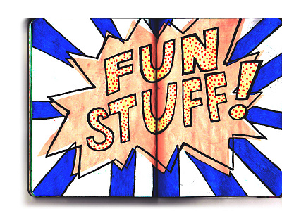 Fun Stuff Sketch bright hand illustrations handdrawn illustrations neon pop art popart typography