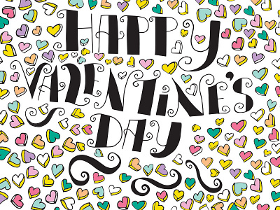 Valentine's Day Sketch hand illustrations handdrawn illustrations lettering popart type typography valentine valentines day