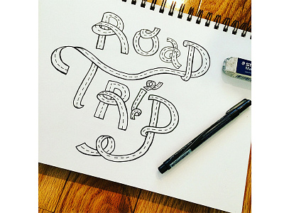 Road Trip calligraphy design draw food hand illustrations handdrawn handlettering illustrations lettering popart type typography