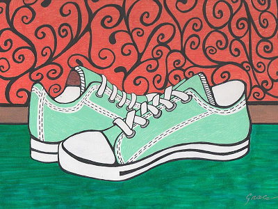 Sneaker acrylic art draw drawing illustration painting pencil pop popart shoes sketch sneakers