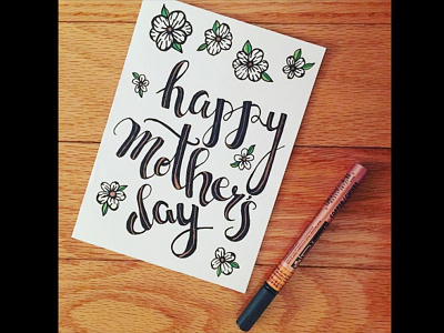 Mother's Day card art design draw drawing handdrawn handlettering illustrations lettering popart sketch type typography