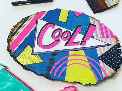 80's Cool 80s style acrylic paint handdrawn illustration handdrawn type handlettering lettering popart