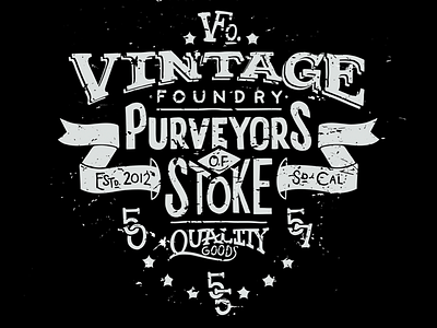 Vintage Foundry 1 hand drawn logo type