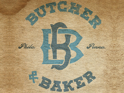 Butcher and Baker 2 hand drawn logo type