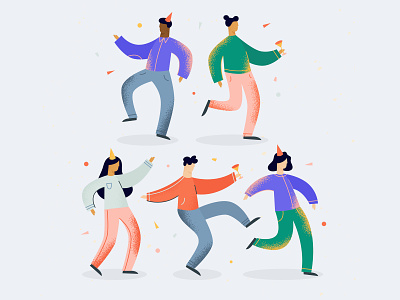 Let's Party design illustration vector