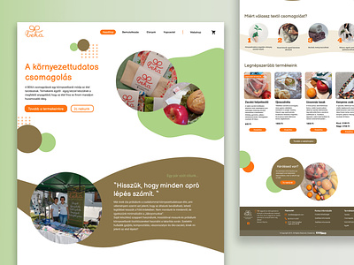 Webshop Design for BEKA eco-packaging design flat illustration typography ui web website