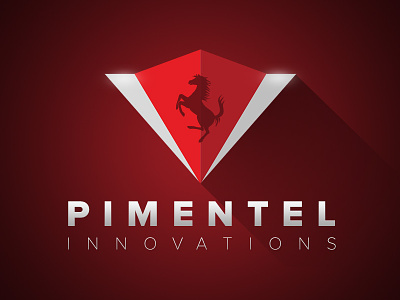 Pimentel Innovations Logo Concept art direction brand cars concept ferrari icon identity logo red
