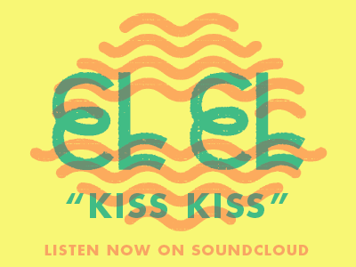 Kiss Kiss band elel kiss lips music promo single soundcloud summer vector vibes waves