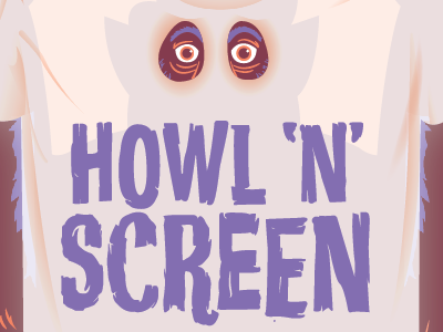 AIGA Nashville Howl 'N' Screen aiga ghost halloween howl illustration ink monster nashville october screen screenprint werewolf