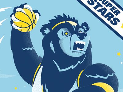 Grizz Trading Card basketball dunk grizzlies illustration mascot memphis nba print screen slam sports