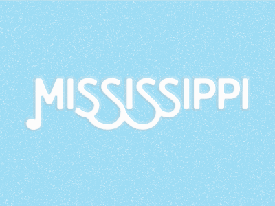 M-I-Crooked Letter-Crooked Letter blue lettering license plate mississippi state plate word mark