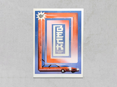 Beck Solo Risograph Poster beck car celica concert gig poster hyperspace illustration nashville risograph toyota