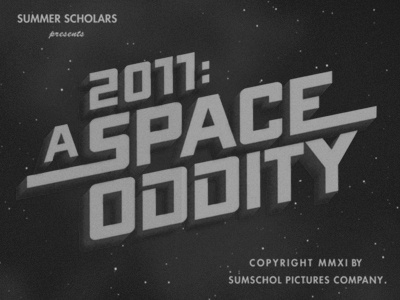 2011: A Space Oddity film movie musical parody projection sci fi science fiction serial space titles typography