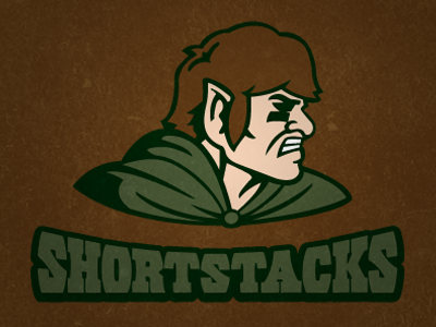 Shire Shortstacks fantasy football hobbit identity logo shortstacks sports vector