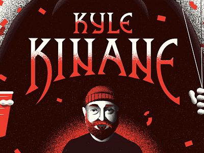 Kyle Kinane 5.16.16 comedian comedy death kyle kinane metal party poster stand up tour