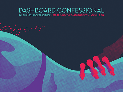 Dashboard Confessional Night 2 bones concert dashboard confessional emo gig poster music nashville screen print sex skeleton woman
