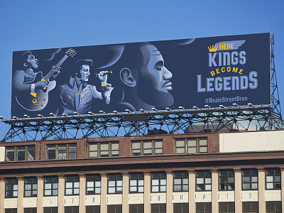 ESPN's Courting The King: Memphis Grizzlies basketball bb king billboard elvis espn grizzlies king lebron james memphis nba