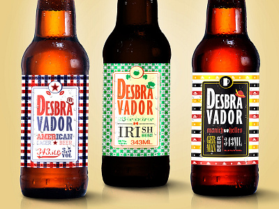Desbravador beer branding grapich design package pattern typography vintage
